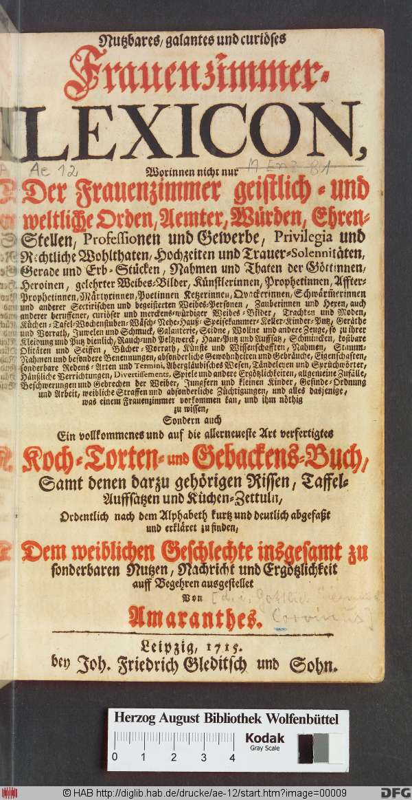Titelblatt des Lexikons