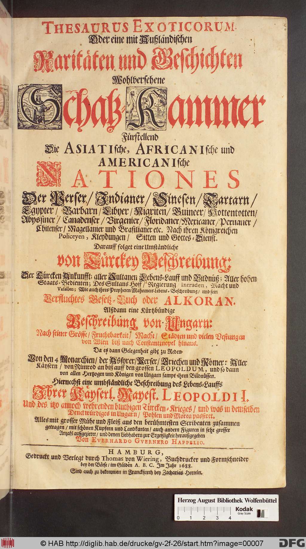 Happtel: Thesaurus Exoticorum (1688)
