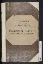 BA I, 635 — Alphabet. Katalog der Bibliothek Ferdinand Albrechts II. — 1767