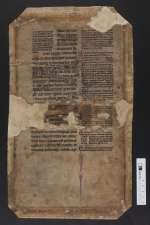Pgt. Frgm. 9 — Biblia sacra (Mc) cum Glossa ordinaria — Frankreich, 13. Jh., 1. Hälfte