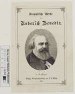 Bildnis Roderich (Julius) Benedix, Johann Jakob Weber -  (Quelle: Digitaler Portraitindex)