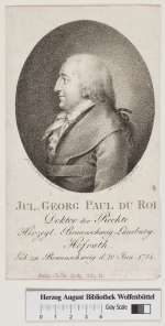 Bildnis Julius Georg Paul Du Roi, Nicolai, Friedrich -  (Quelle: Digitaler Portraitindex)