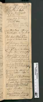 Besucherbuch, vol. 3, 17. Okt. 1743, Entry Voltaire (BA I, 152, 58r)