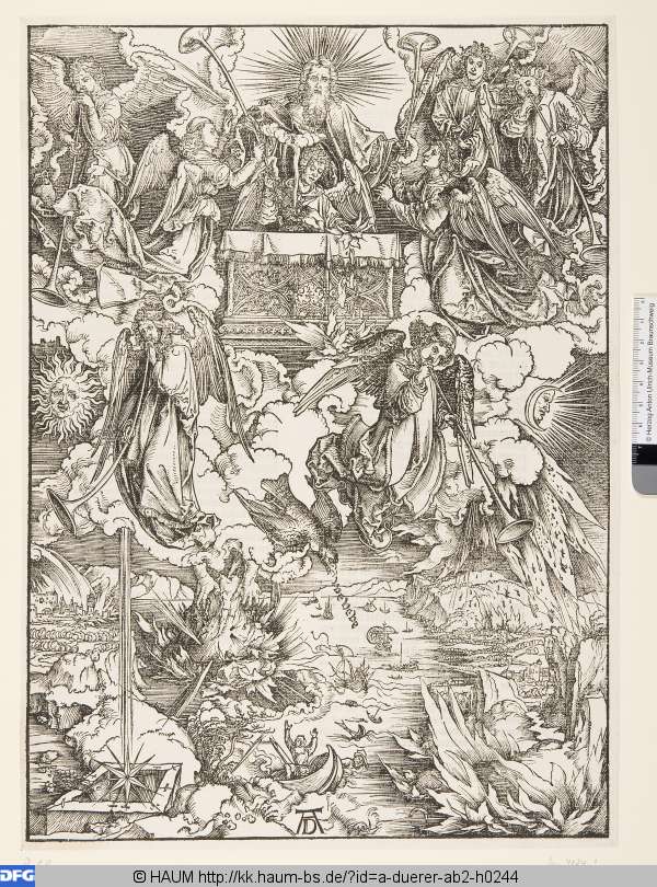 Die sieben Posaunenengel, Albrecht Dürer, 1496