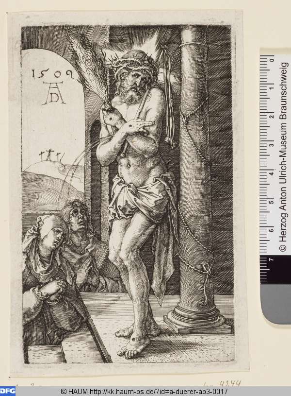 Der Schmerzensmann an der Säule, Titelblatt, Albrecht Dürer, 1509
