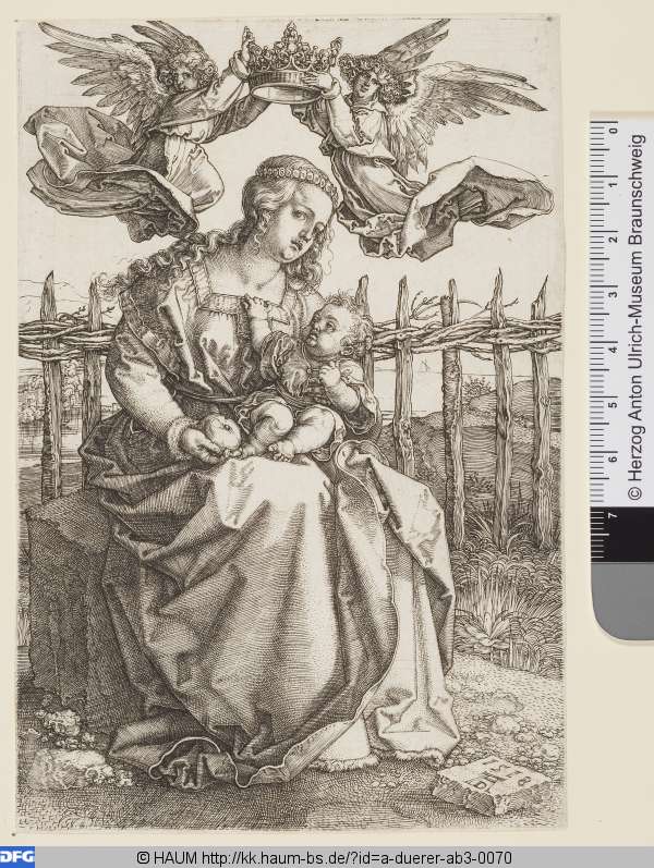 Die Jungfrau, von zwei Engeln gekrönt, Albrecht Dürer, 1518