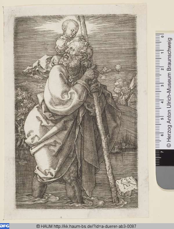 Der Hl. Christophorus mit zurückgewandtem Kopfe, Albrecht Dürer, 1521