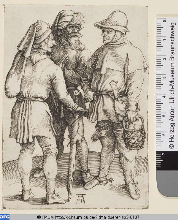 Die drei Bauern, Albrecht Dürer, 1497–1498