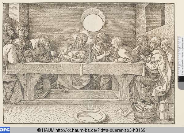 Das letzte Abendmahl, Albrecht Dürer, 1523