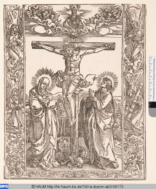 Christus am Kreuz mit der Engelbordüre, Альбрехт Дюрер, 1516