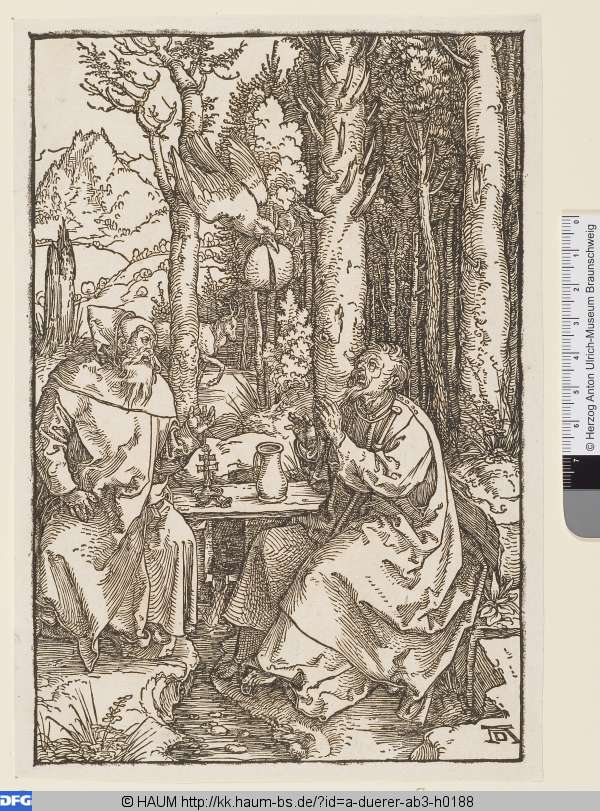 Die heiligen Einsiedler Antonius und Paulus, Albrecht Dürer, 1503