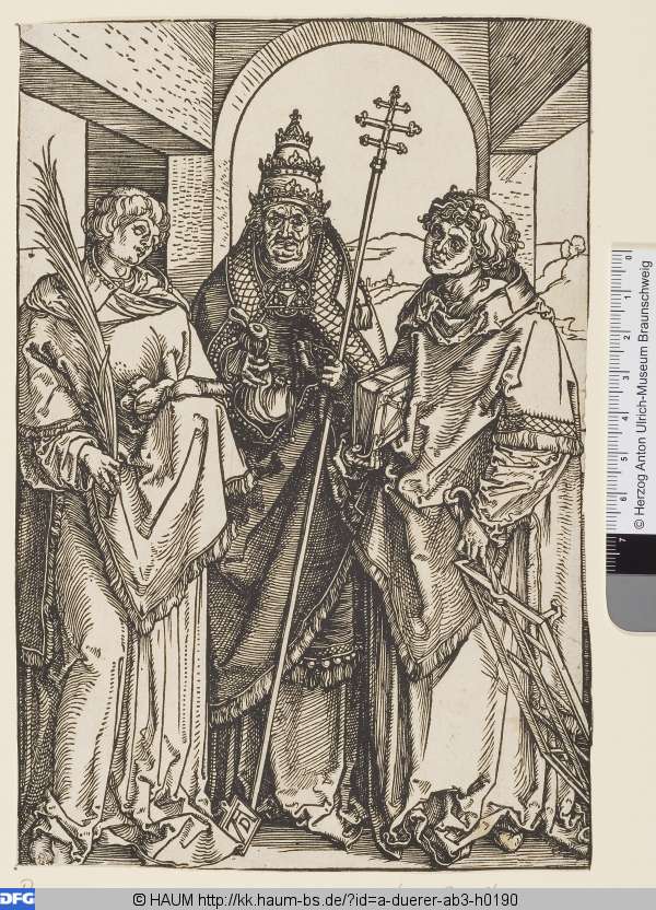 Die Hll. Stephanus, Sixtus und Laurentius, Albrecht Dürer, 1491–1528