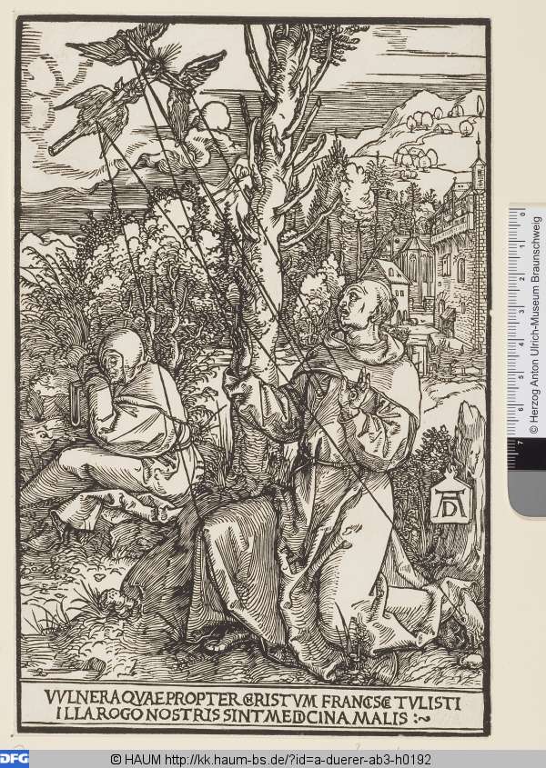 Der Hl. Franziskus empfängt die Wundmale, Albrecht Dürer, 1503