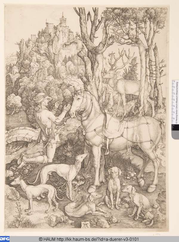 Der Hl. Eustachius (Hubertus), Albrecht Dürer, 1500–1501