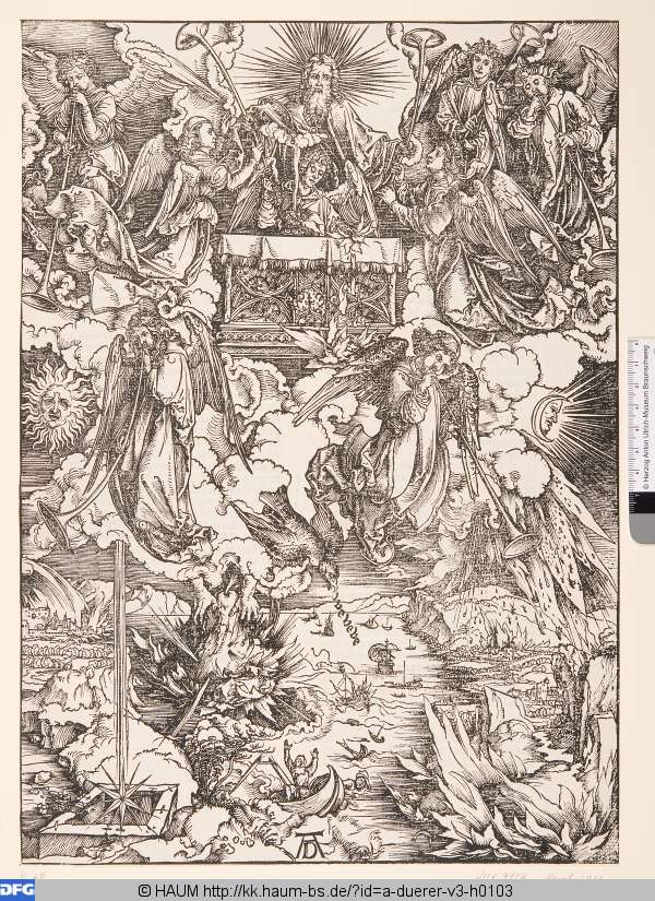 Die sieben Posaunenengel, Albrecht Dürer, 1496