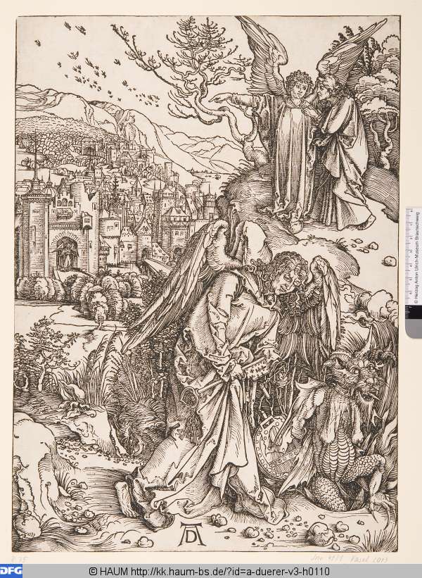 Der Engel mit dem Schlüssel zum Abgrund, Albrecht Dürer, 1497