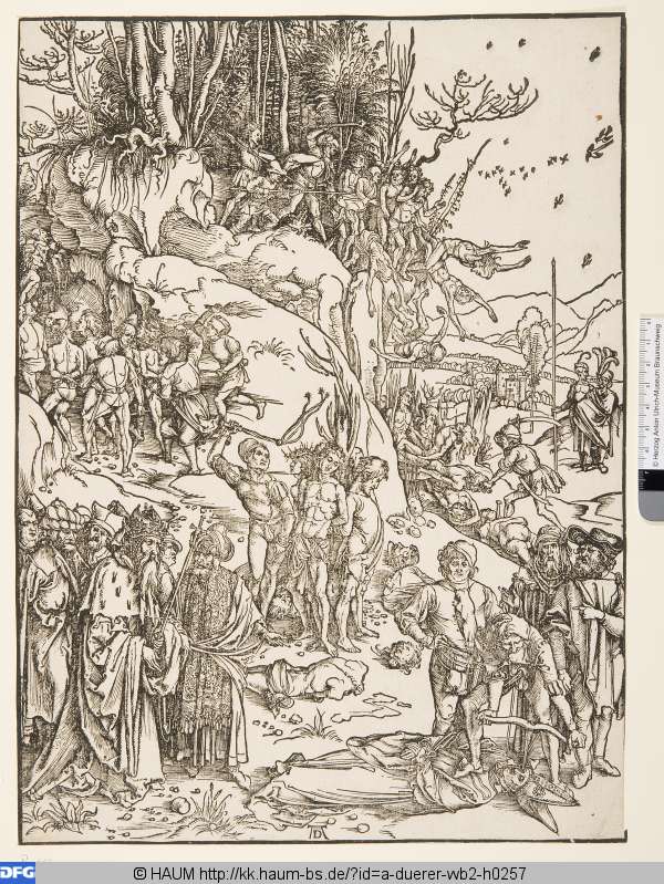 Die Marter der Zehntausend, Albrecht Dürer, 1496–1497
