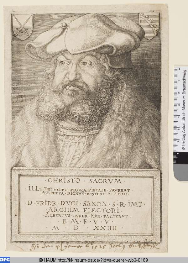 Friedrich III., Kurfürst von Sachsen, Albrecht Dürer, 1491–1528