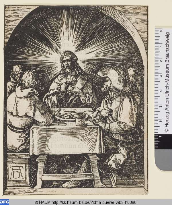 Christus in Emaus, Albrecht Dürer, 1509