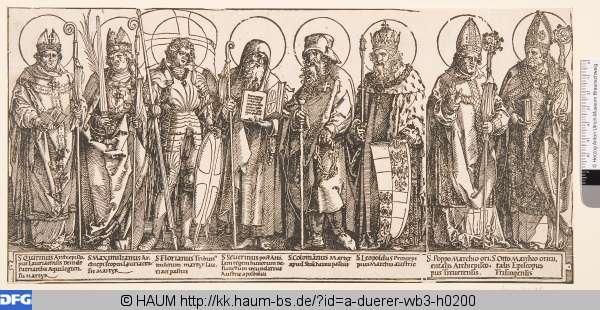 Die Schutzheiligen von Österreich, Albrecht Dürer, 1517