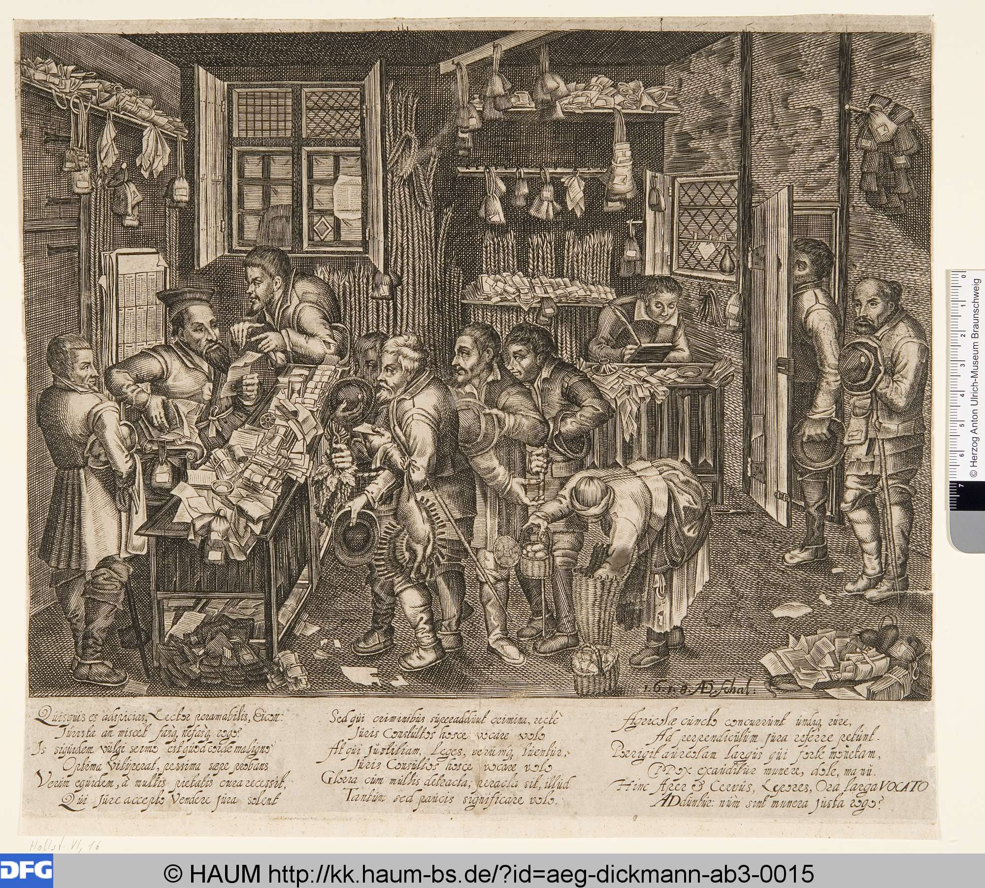 Besuch der Bauern beim Rechtsanwalt, Aegidius Dickmann, 1618