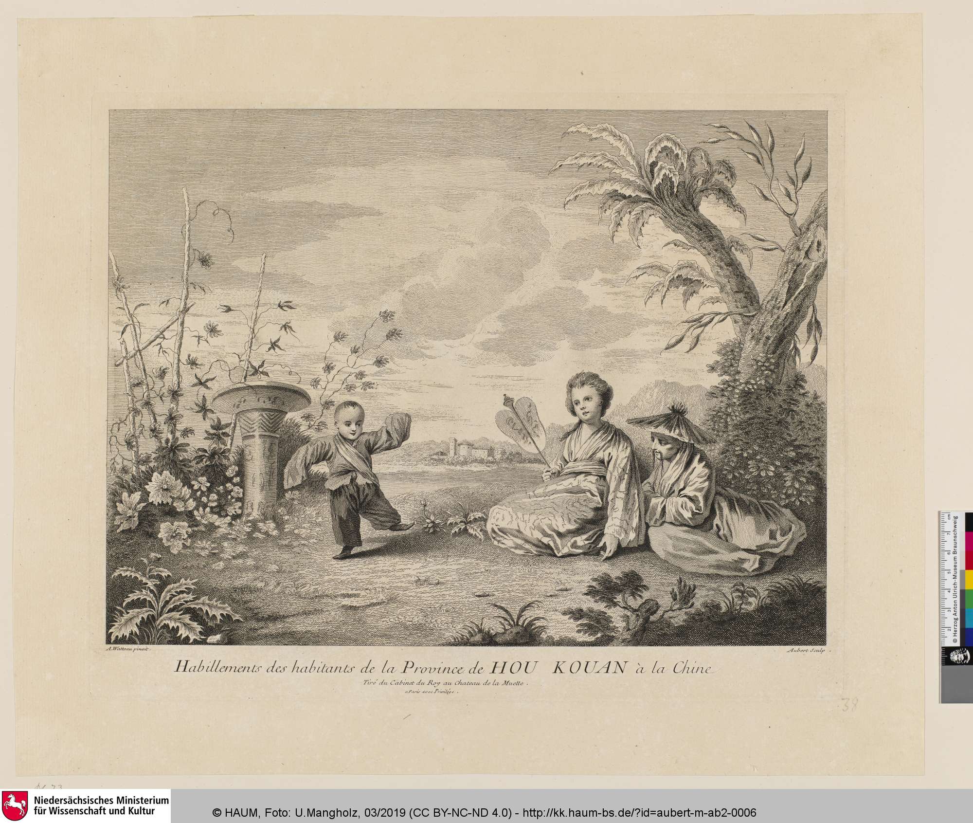 Habillements des habitants de la Province de Hou Kouan à la Chine, Antoine Watteau, 1724–1757