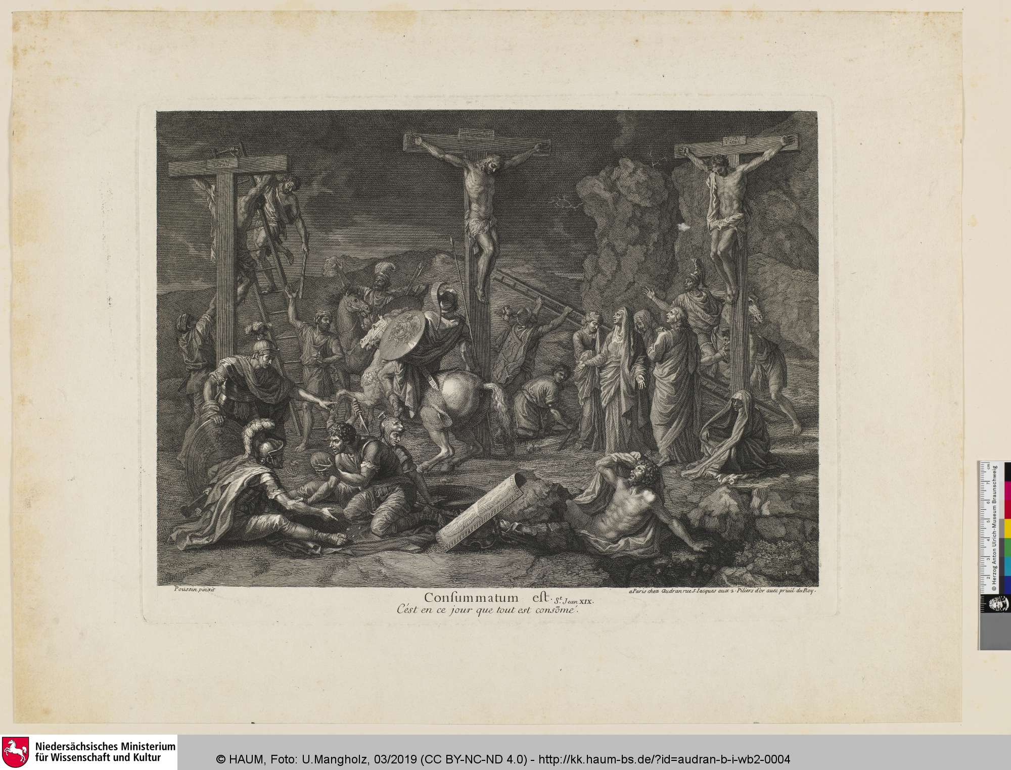 Consummatum [Die Kreuzigung], Benoît Audran the Elder, 1681–1721