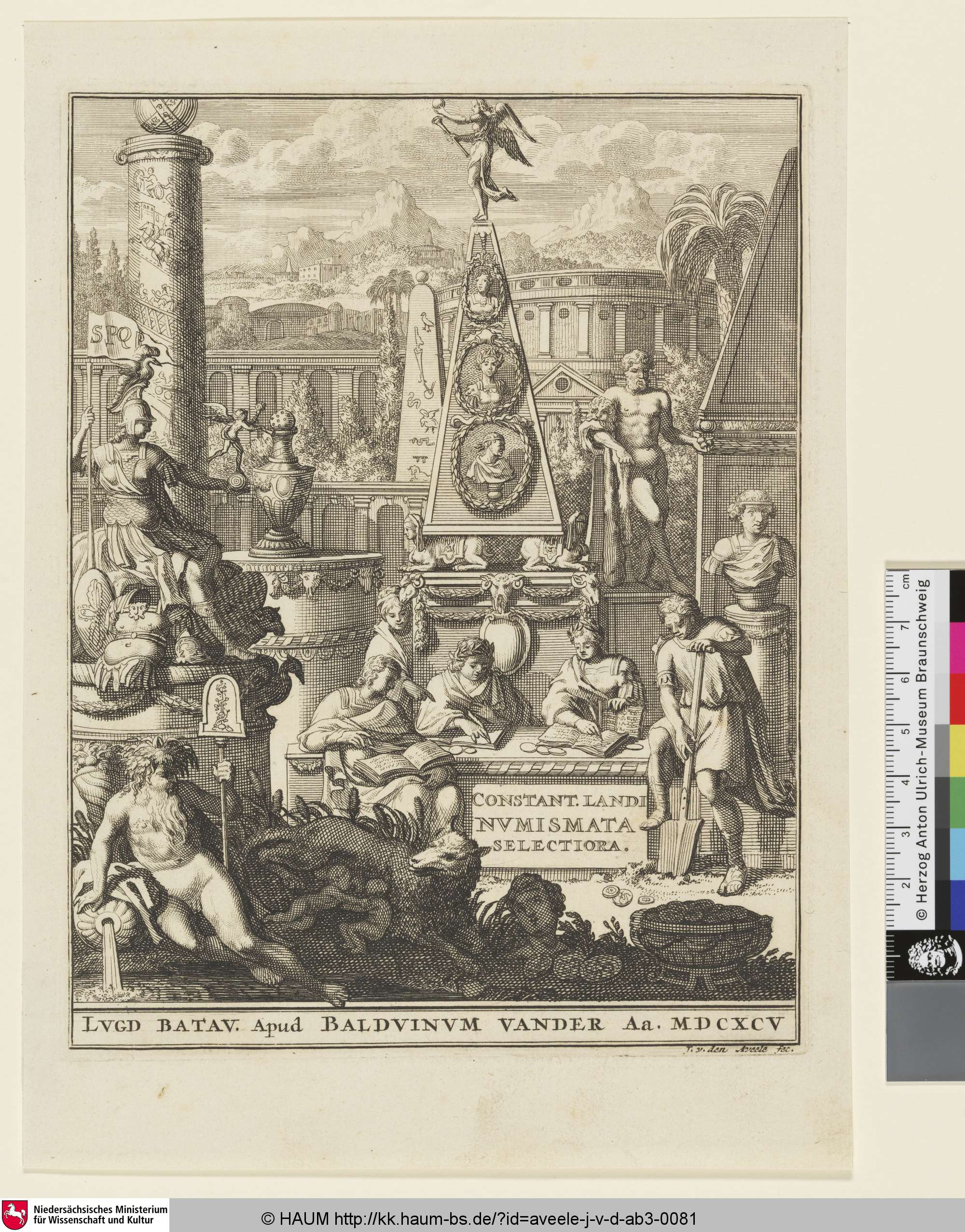 [Titelblatt] Constant. Landi Numismata Selectiora., Jan van den Aveelen, 1675–1727