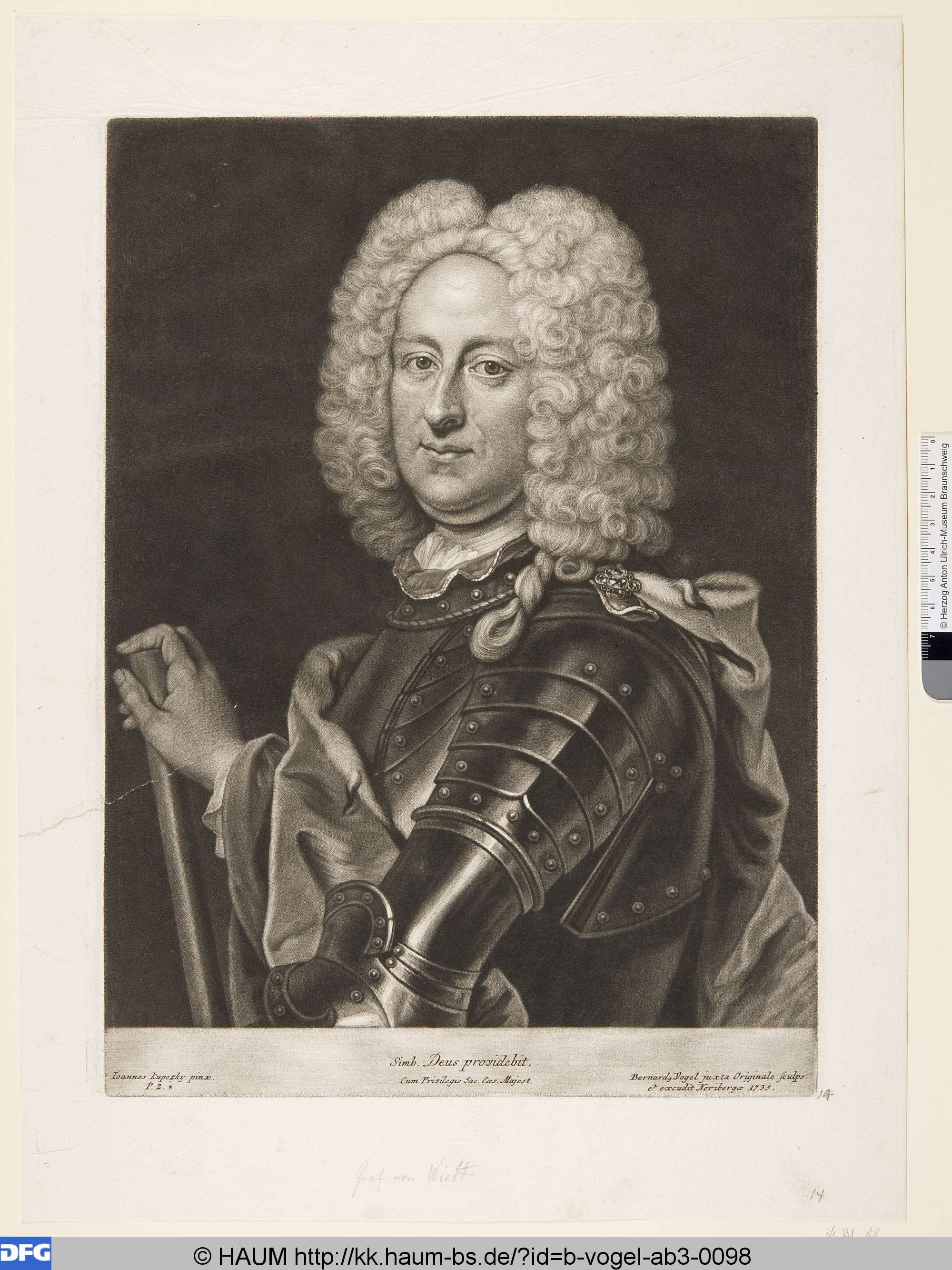 Graf Christian von Wied, Valentin Daniel Preißler, 1735