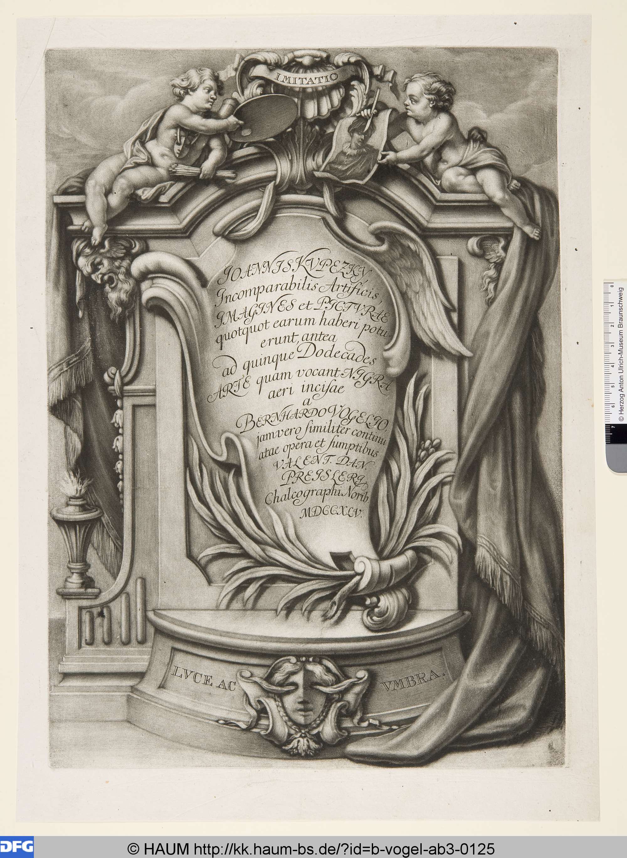 Ioannis Kupezky, Incomparabilis Arteficis, Imagines et Picturae [...], Valentin Daniel Preißler, 1745