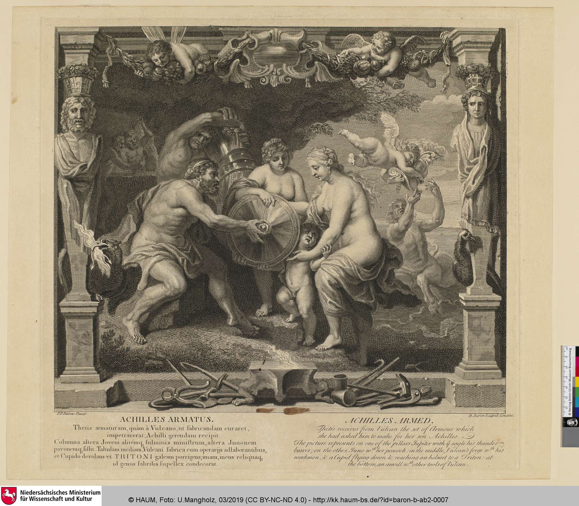 Achilles armed [Die Waffen des Achilleus], Bernard Baron, 1724