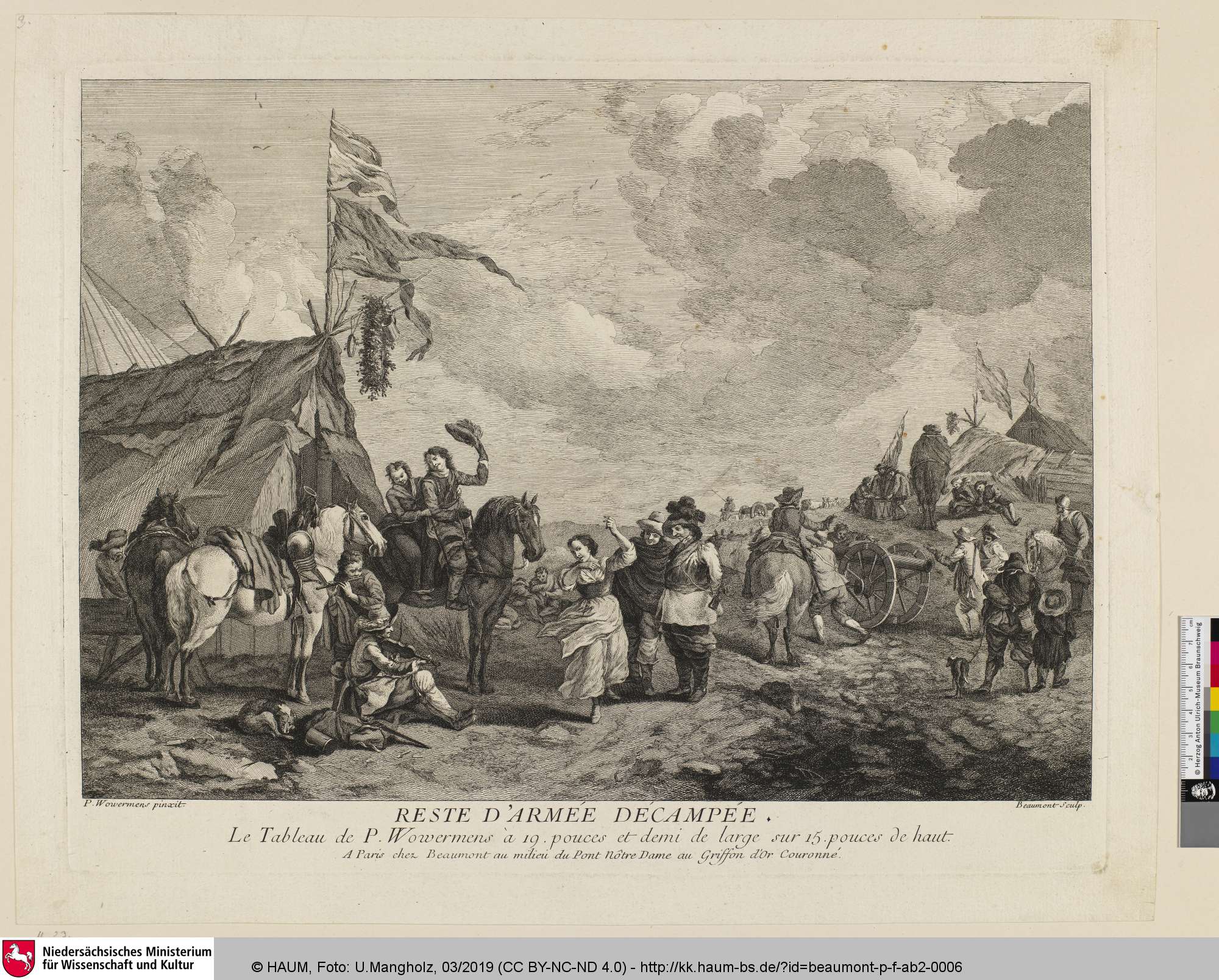 RESTE D'ARMÉE DÉCAMPÉE, Pierre-François Beaumont, 1739–1769