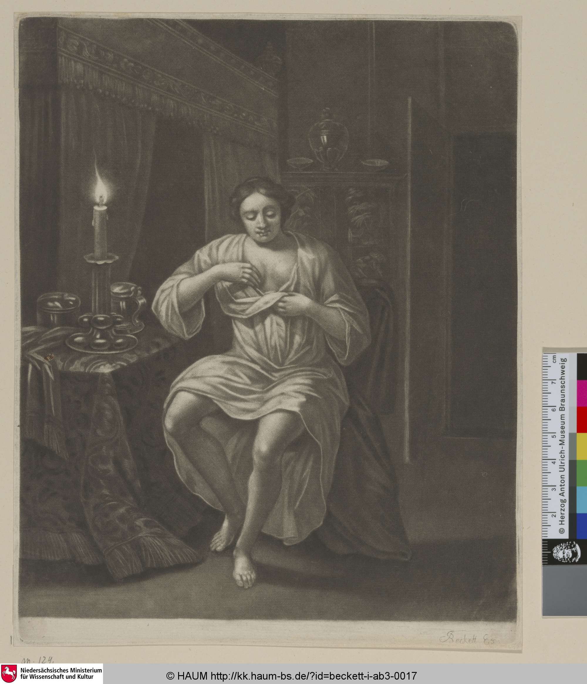 [Die Flohsucherin], Isaak Beckett, 1673–1719