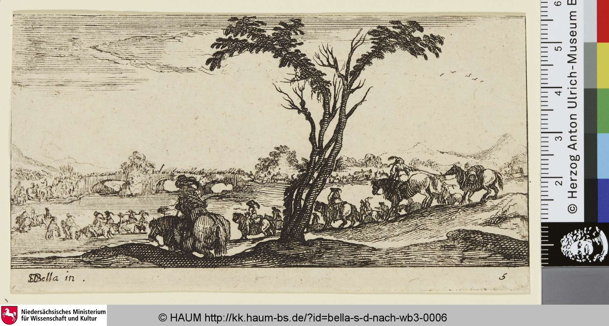 Reiter bei der Überquerung eines Flusses, Gerard Valck, 1671–1726
