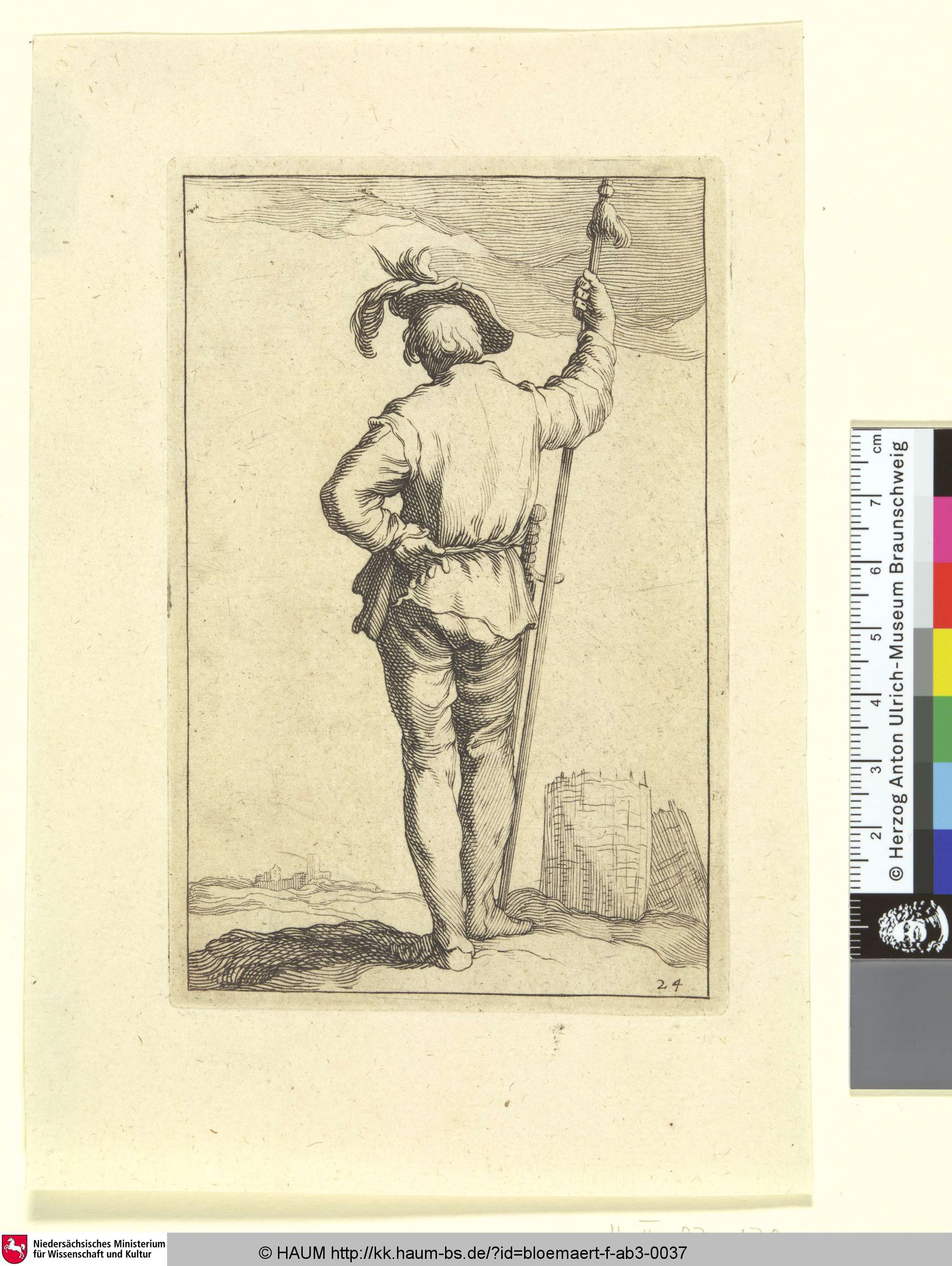 [A young Soldier; Junger Soldat in Rückansicht], Nicolaes Visscher, 1636–1690