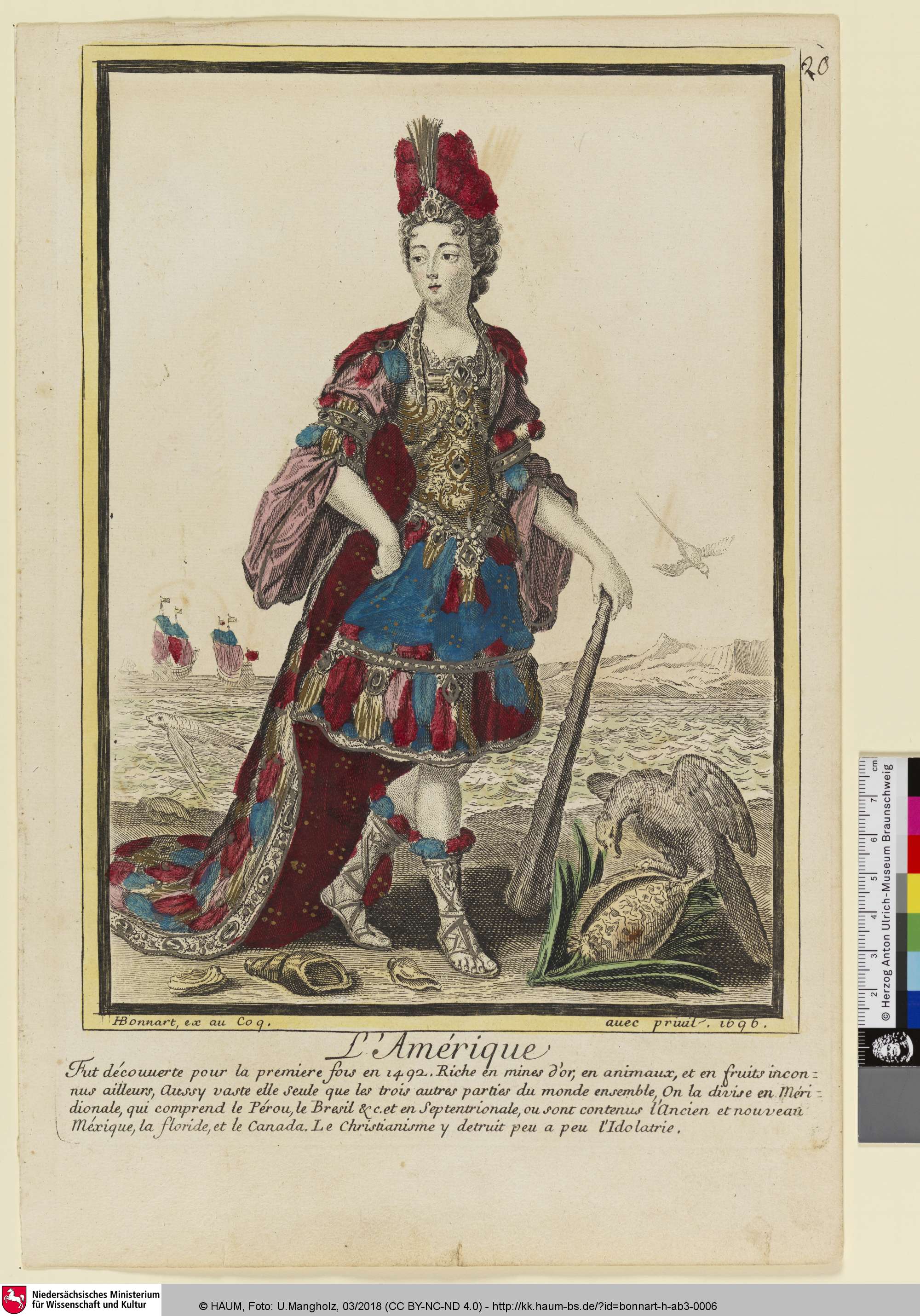 L' Amérique, Henri Bonnart, 1696