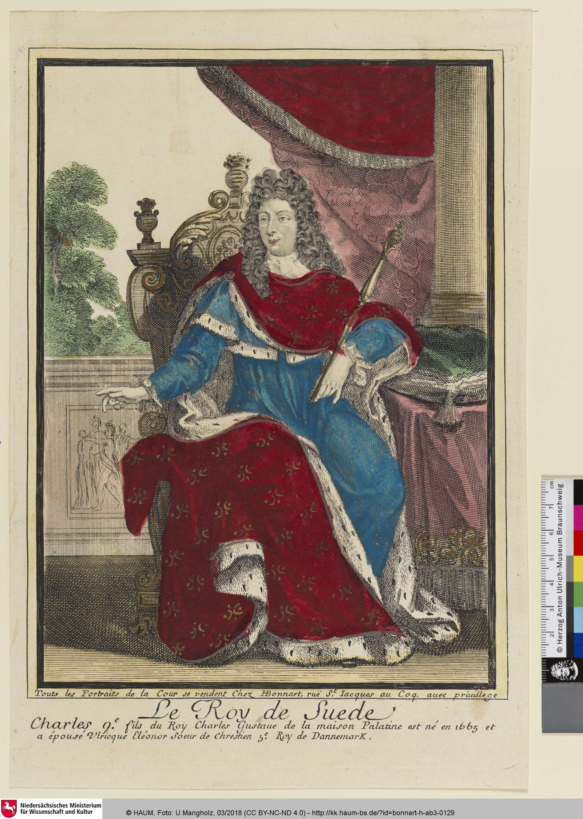 Le Roy de Suede, Henri Bonnart, 1675–1711