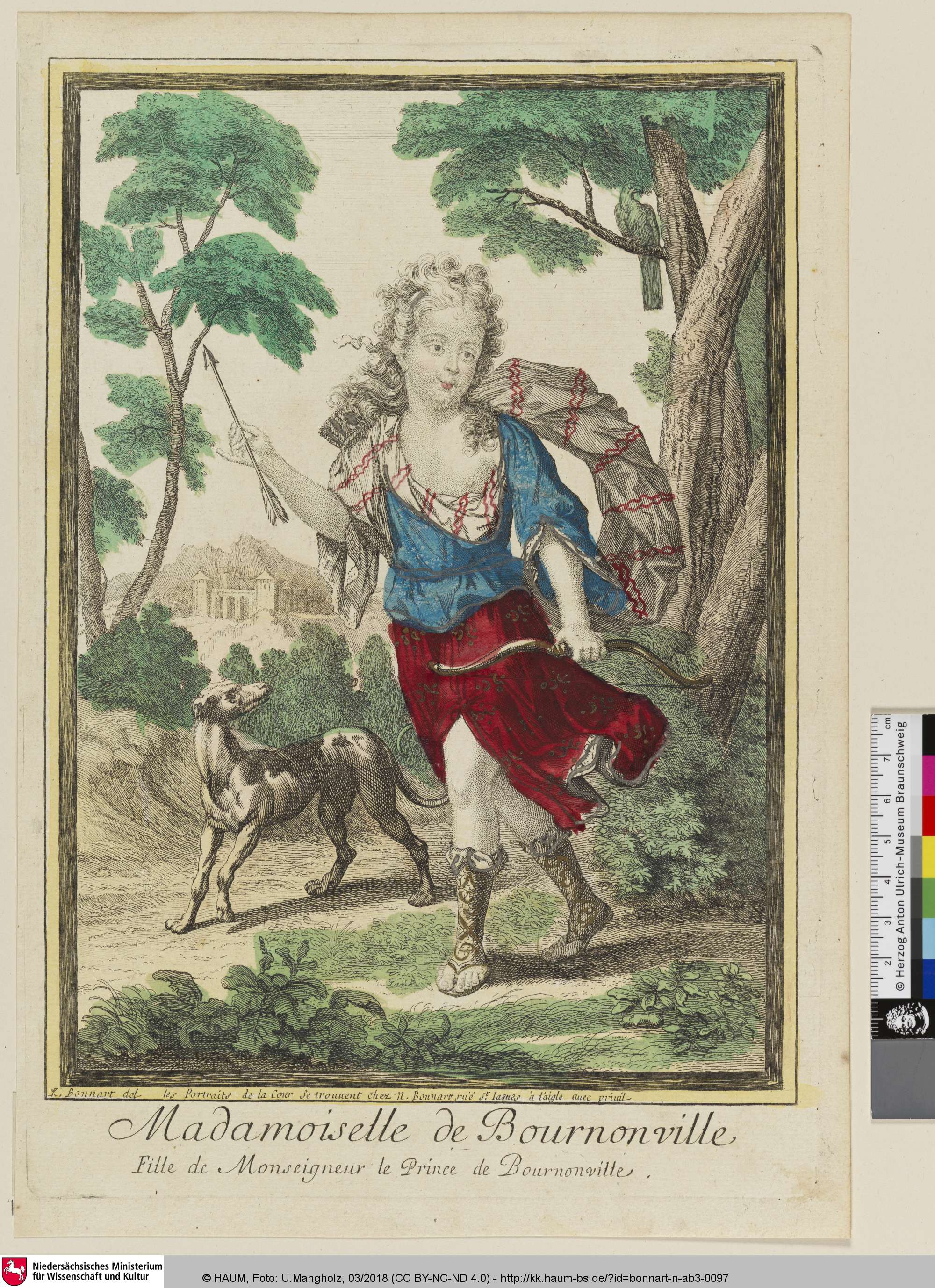 Madamoiselle de Bournonville, Nicolas Bonnart, 1657–1718