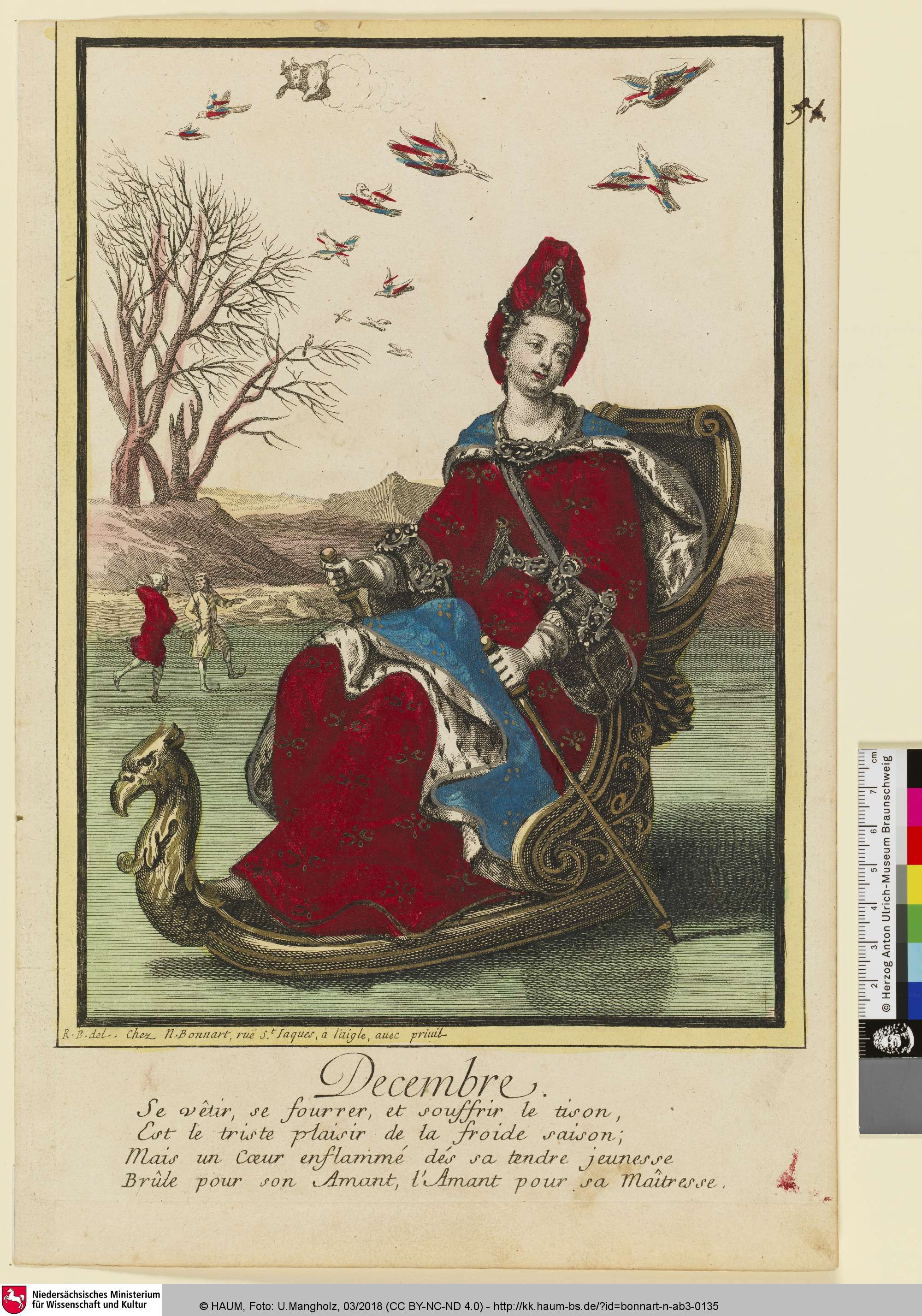 Decembre [Dezember], Nicolas Bonnart, 1672–1718