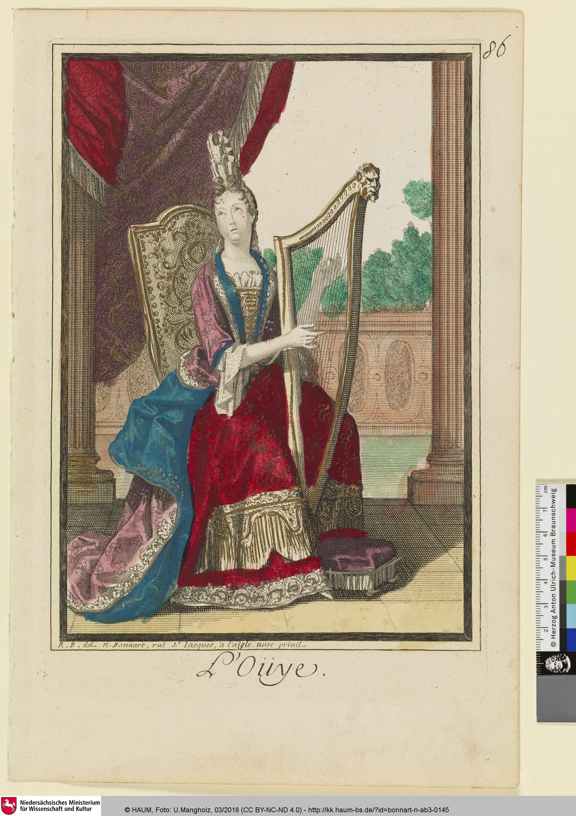 L'Ouye [Der Gehörsinn], Nicolas Bonnart, 1672–1718