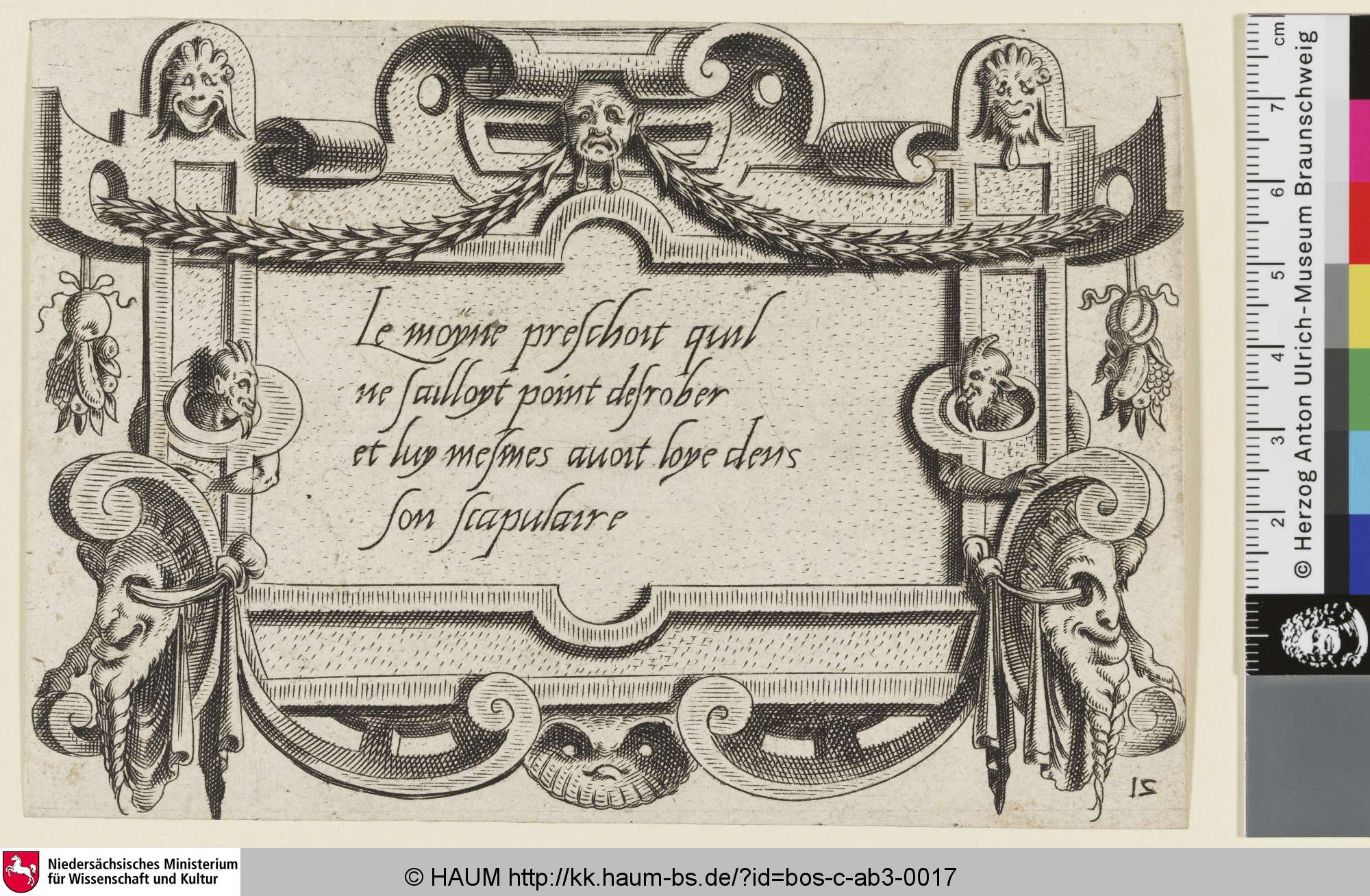 Le moyne preschoit quil ne sailloyt point desrober et luy mesmes avoit loye dens son scapulaire, Cornelis Bos, 1526–1556