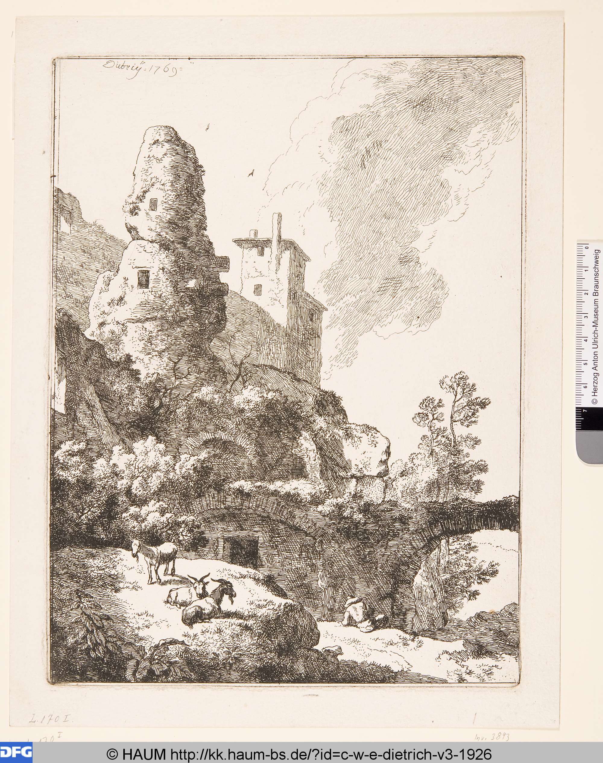 Die Bergschlossruine, Christian Wilhelm Ernst Dietrich, 1769