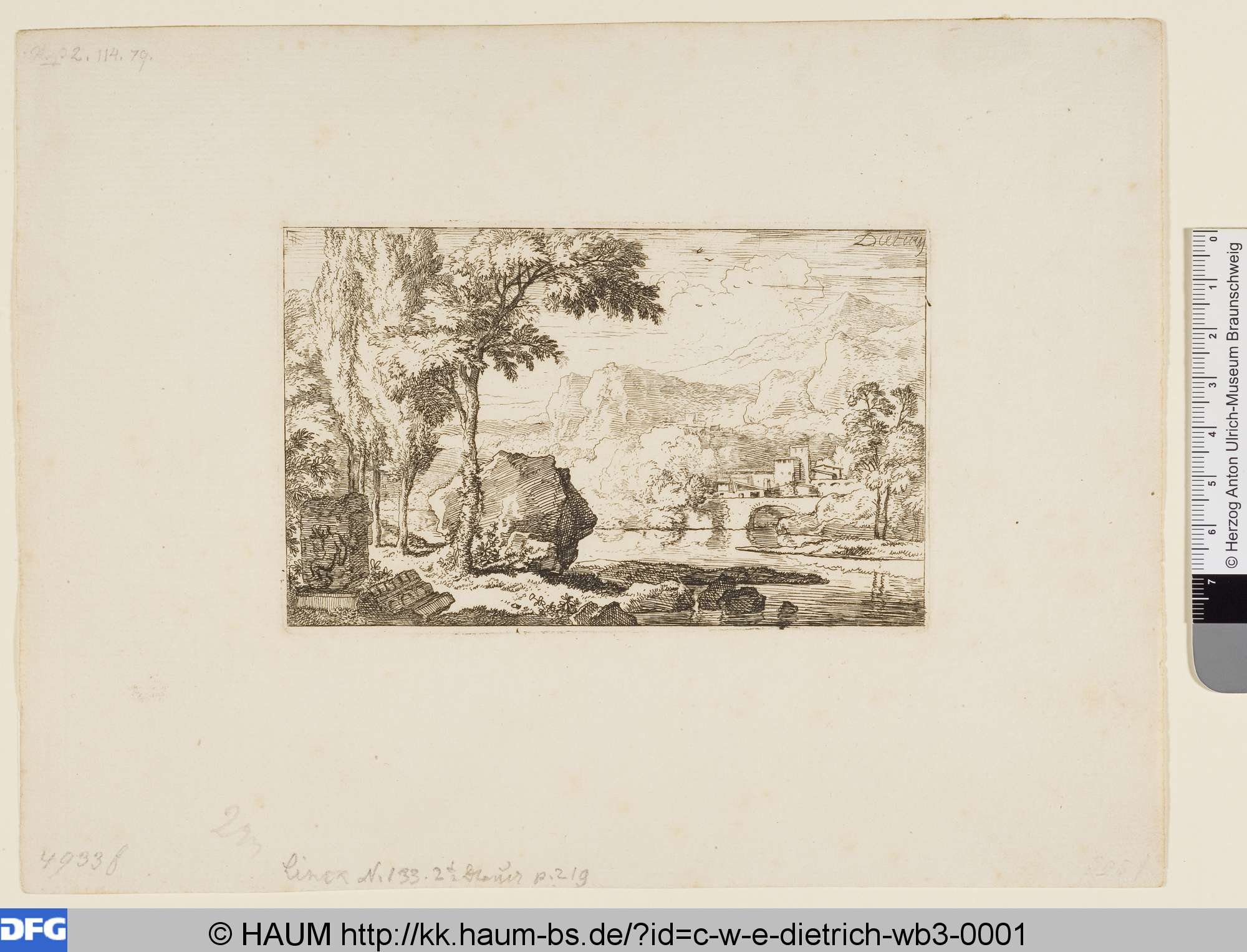 Die Landschaft mit dem Basrelief, Christian Wilhelm Ernst Dietrich, 1732–1774