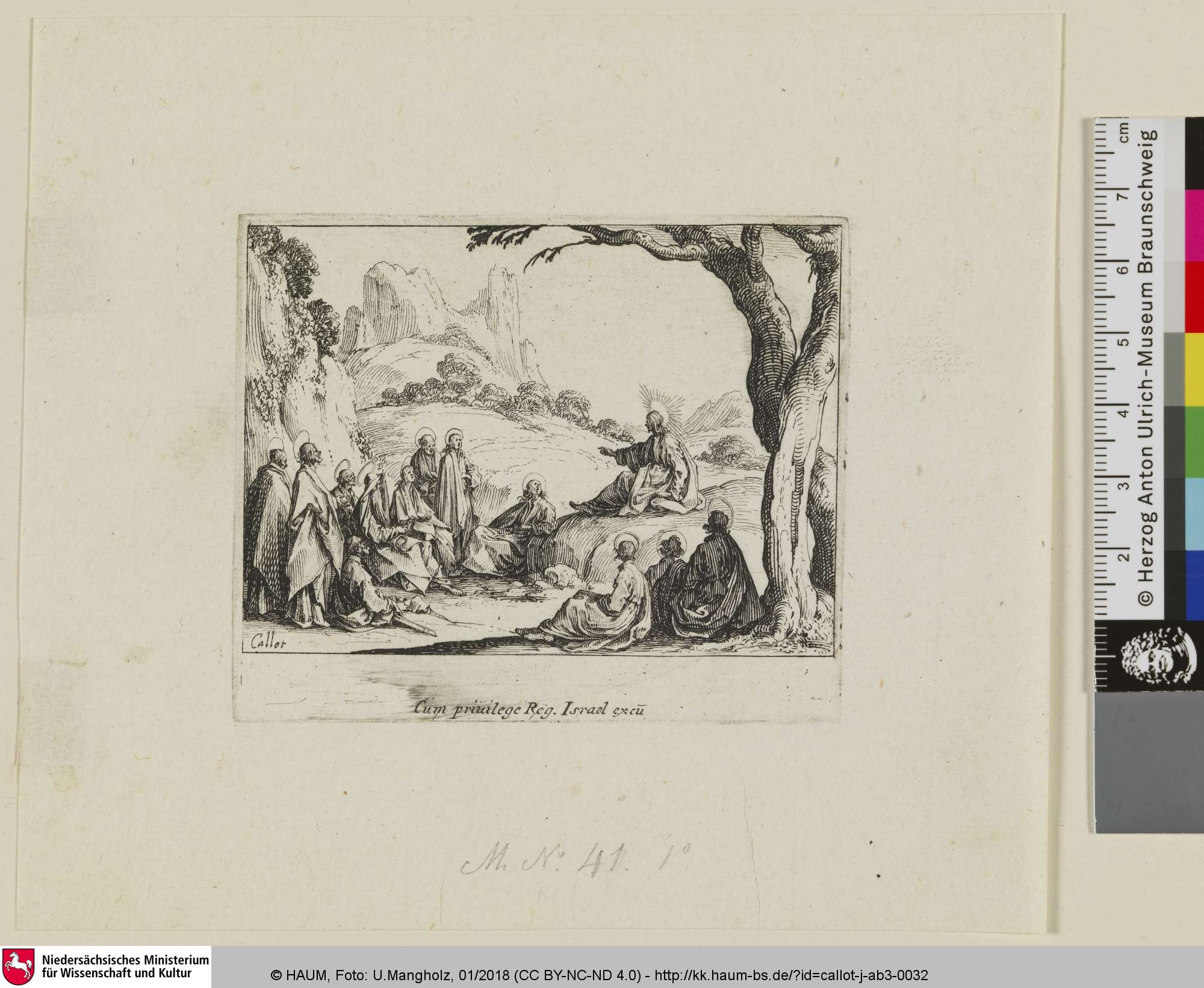 [Die Bergpredigt; Il enseigne ses disciples du haut de la montagne], Jacques Callot, 1635