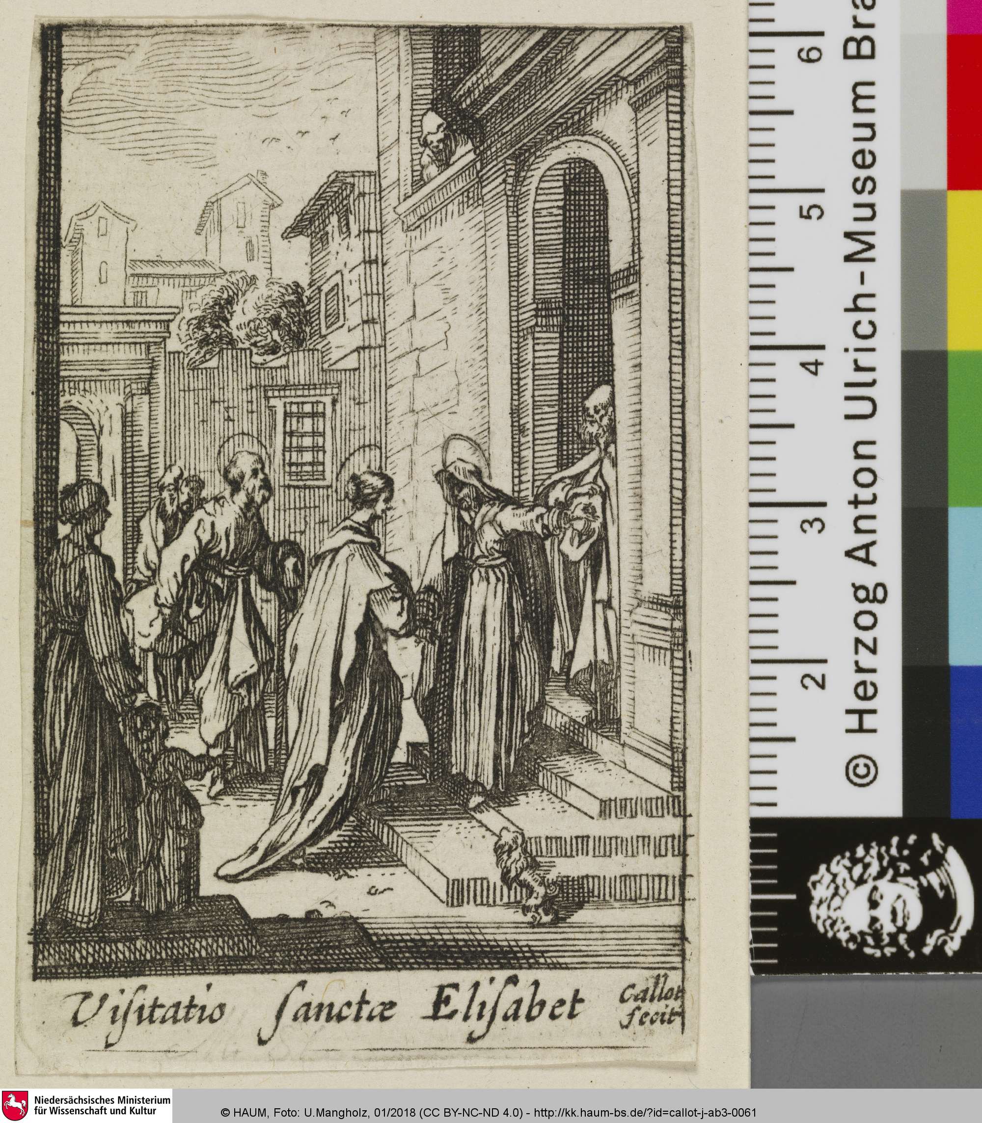 [Elisabeth begegnet Maria; Elle visite sainte Elisabeth], Jacques Callot, 1632–1633
