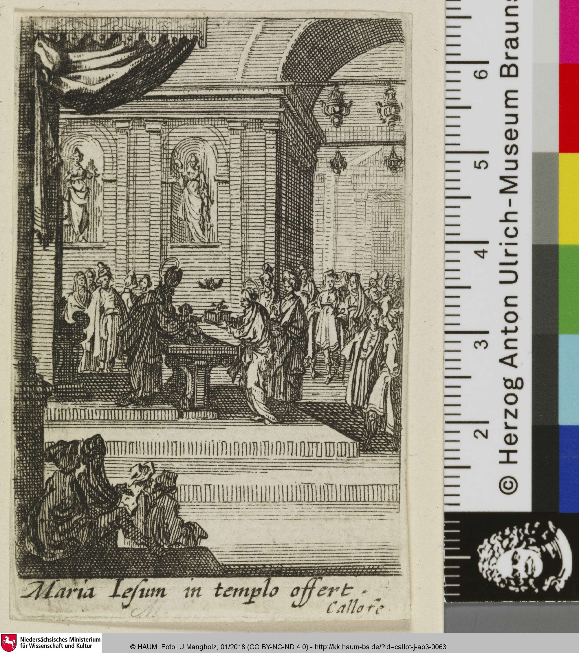 [Die Darstellung im Tempel; Elle présente son divin fils au grand-prêtre], Jacques Callot, 1632–1633