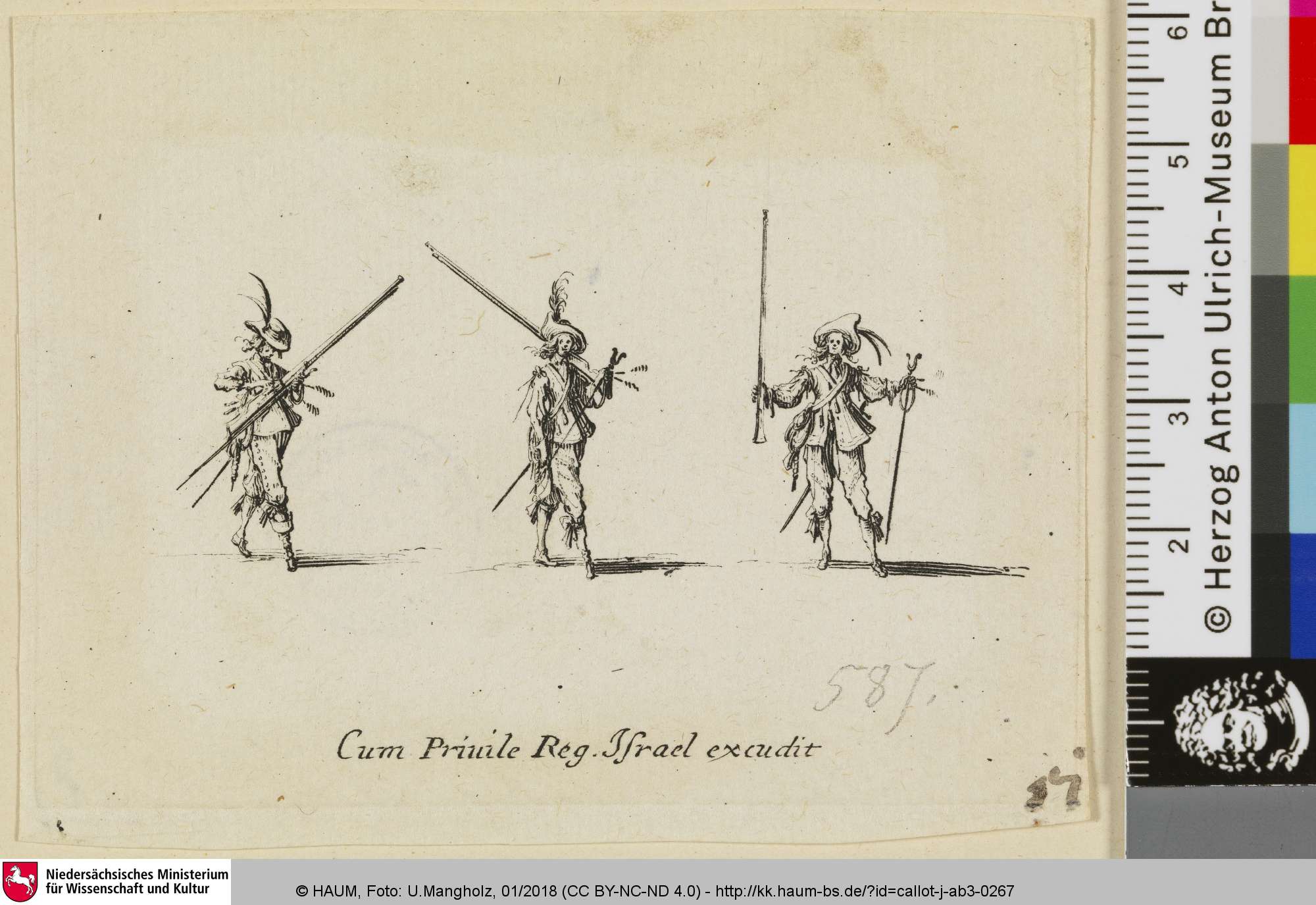 [Übung mit der Büchse - das Schultern], Jacques Callot, 1635