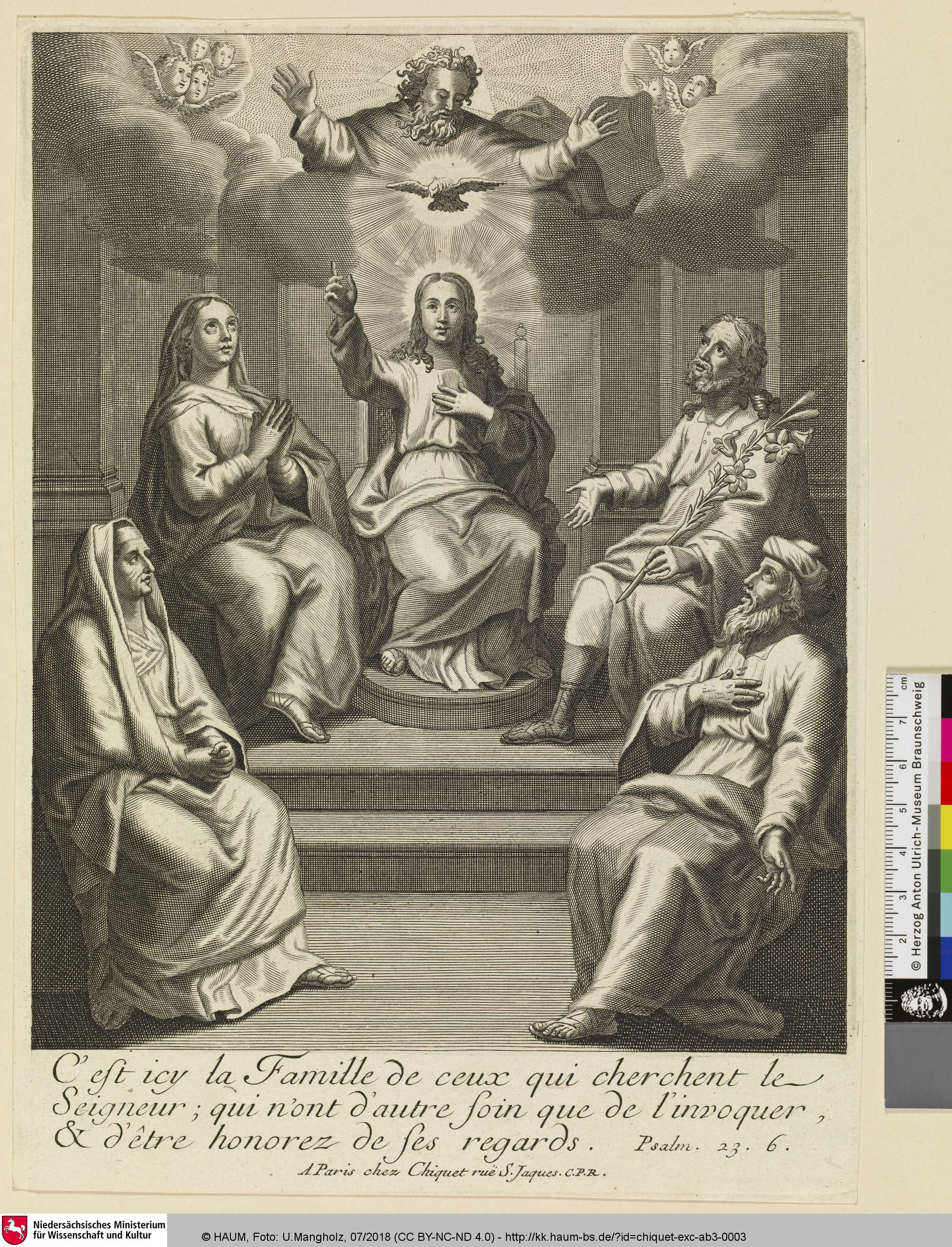 [Darstellung der heiligen Dreifaltigkeit mit Maria und Joseph], Jacques Chiquet, 1693–1721