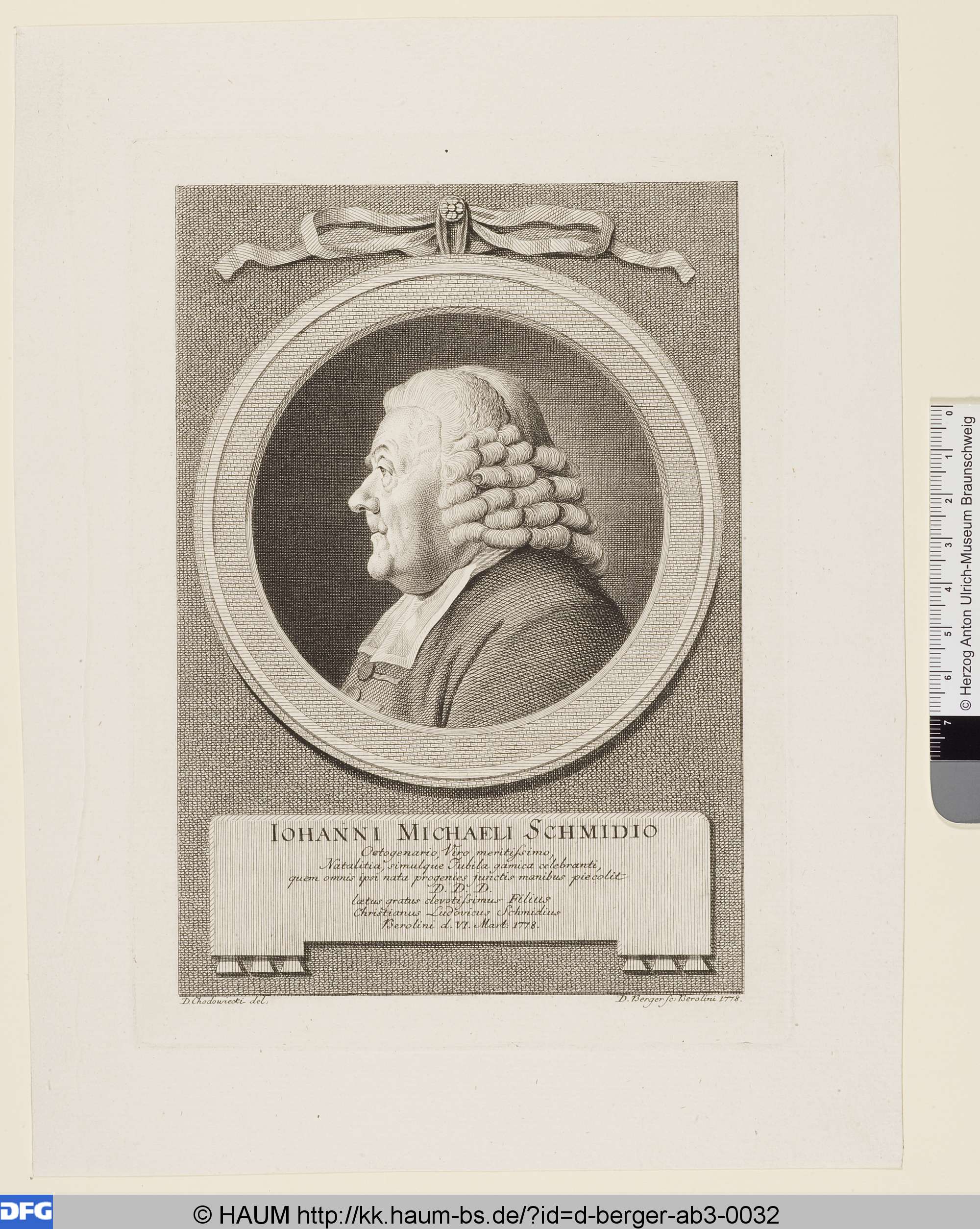 Johann Michael Schmid, D. Berger, 1778