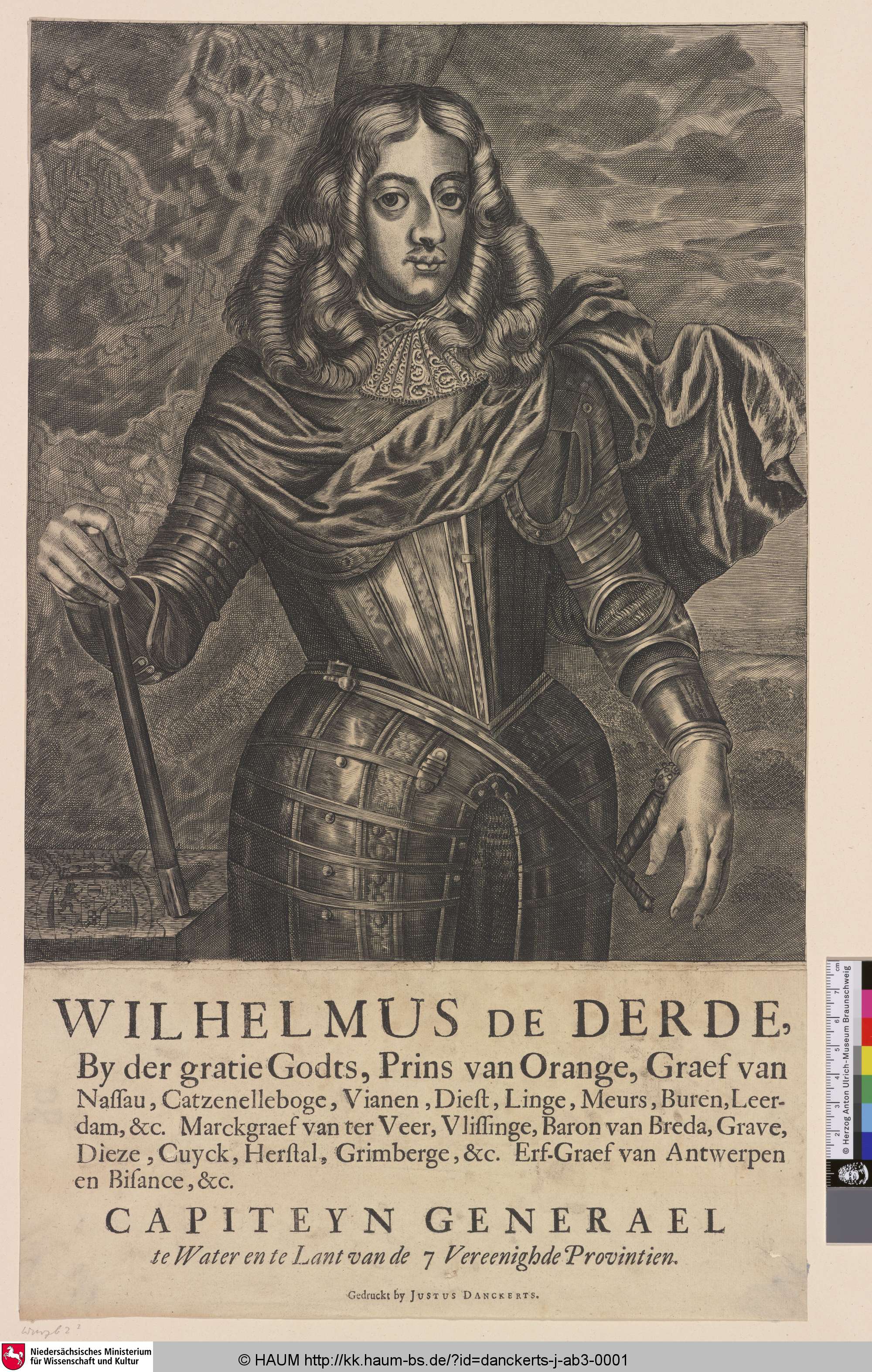Wilhelmus de Derde [Porträt König William III.], Justus Danckerts, 1655–1701